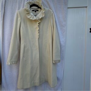Vintage Donna Karen Ruffle collar coat